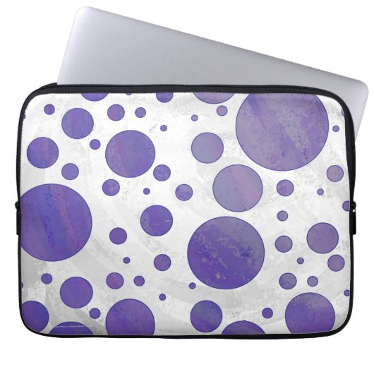 Blueberry Smear Polka Dot Pattern Laptopschutzhülle (Vorderseite)