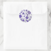 Blueberry Smear Polka Dot Runder Aufkleber (Tasche)