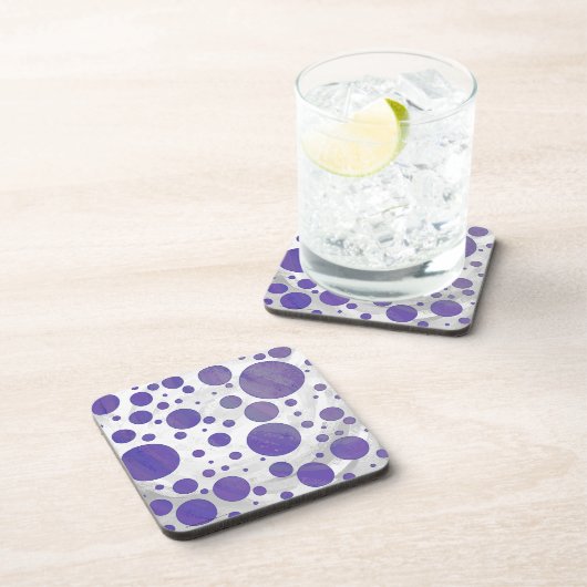 Blueberry Smear Polka Dot Untersetzer (Rechte Seite)