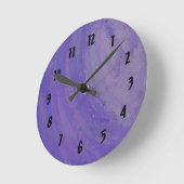 Blueberry Smear Runde Wanduhr (Winkel)