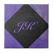 Blueberry Smear und Black Monogram Fliese (Vorderseite)