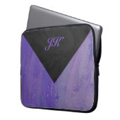 Blueberry Smear und Black Monogram Laptopschutzhülle (Vorderseite Links)