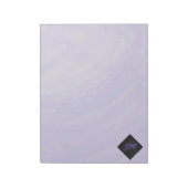 Blueberry Smear und Black Monogram Notizblock (Rotiert)