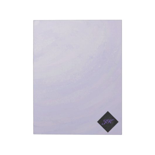 Blueberry Smear und Black Monogram Notizblock (Rotiert)