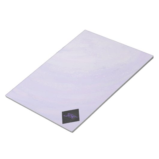 Blueberry Smear und Black Monogram Notizblock (angewinkelt)