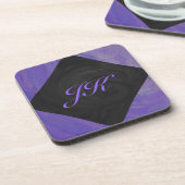 Blueberry Smear und Black Monogram Untersetzer (Linke Seite)