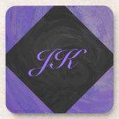 Blueberry Smear und Black Monogram Untersetzer (Vorderseite)