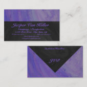 Blueberry Smear und Black Monogram Visitenkarte (Vorne/Hinten)