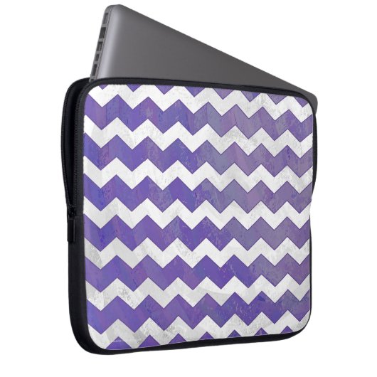 Blueberry Smear Zickzack Muster Laptopschutzhülle (Vorne Rechts)