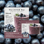 Blueberry Smoothie, Juice Bar Advertising Flyer<br><div class="desc">Blueberry Smoothie,  Juice Bar Advertising Flyers By the Business Card Store.</div>