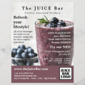 Blueberry Smoothie, Juice Bar Advertising Flyer (Vorne)