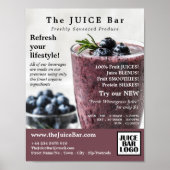 Blueberry Smoothie, Juice Bar Advertising Poster (Vorne)