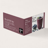 Blueberry Smoothie, Juice Bar, im Detail Visitenkarten (Vorderseite)