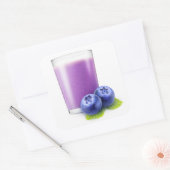 Blueberry Smoothie Quadratischer Aufkleber (Umschlag)