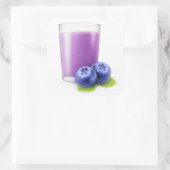 Blueberry Smoothie Quadratischer Aufkleber (Tasche)