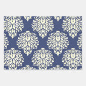Blueberry Southern Hütte Damask Geschenkpapier Set (Vorderseite 2)