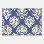 Blueberry Southern Hütte Damask Geschenkpapier Set (Vorderseite)