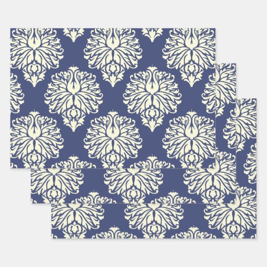 Blueberry Southern Hütte Damask Geschenkpapier Set (Set)