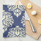 Blueberry Southern Hütte Damask Geschirrtuch (Viertel Falte)