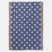 Blueberry Southern Hütte Fleur de Lys Decke (Vorderseite Vertikal)