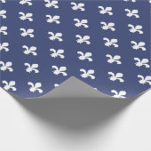 Blueberry Southern Hütte Fleur de Lys Geschenkpapier (Ecke)