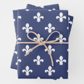 Blueberry Southern Hütte Fleur de Lys Geschenkpapier Set (Beispiel)