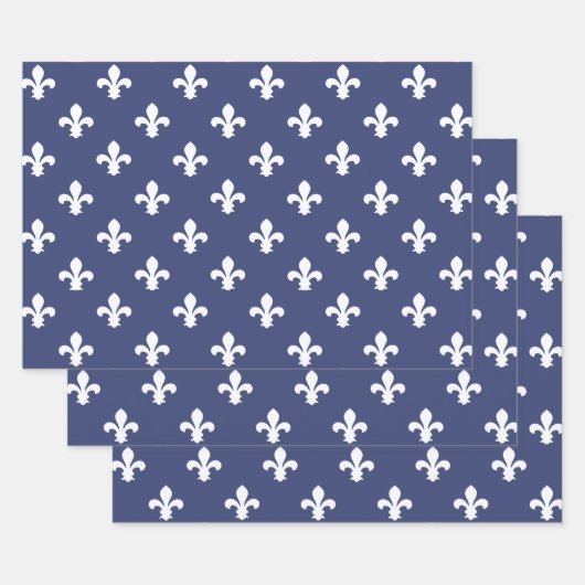 Blueberry Southern Hütte Fleur de Lys Geschenkpapier Set (Set)