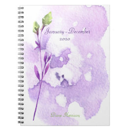 Blueberry Stem Watercolor Notizblock