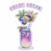 Blueberry Sticker Fruchtsaft Cooler Drink Cocktail (Vorderseite)