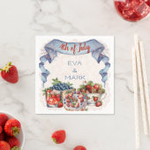 Blueberry Strawberry Alte GRILLEN 4. Juli Serviette (Beispiel)