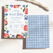 Blueberry Strawberry Berry Sweet Baby Dusche Einladung