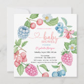 Blueberry Strawberry Raspberry Berry Sweet Einladung (Vorderseite)