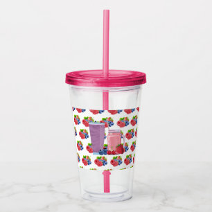 Blueberry & Strawberry Smoothie Acryltrinkbecher