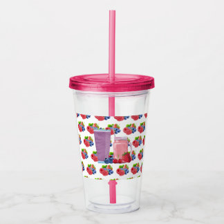 Blueberry & Strawberry Smoothie Acryltrinkbecher