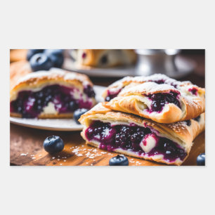 Blueberry Strudels Rechteckiger Aufkleber