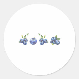 Blueberry Summer Cottagecore Berries Ästhetischer Runder Aufkleber