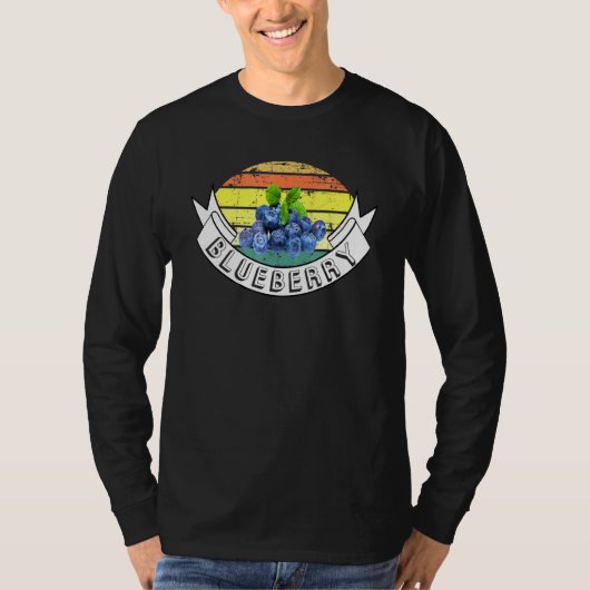 Blueberry Sunset Retro Vintag T-Shirt (Vorderseite)