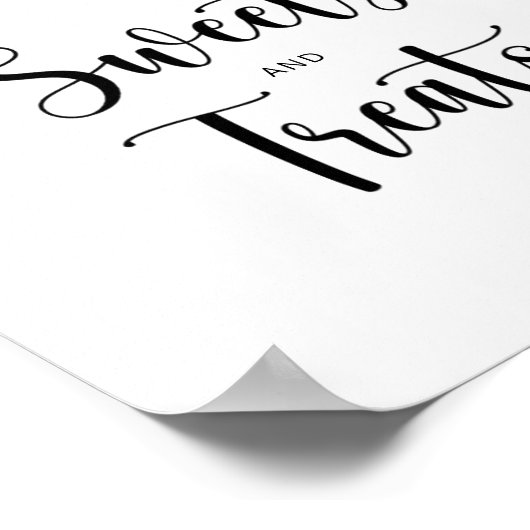 Blueberry - Süßigkeiten und Leckereien Babydusche Poster (Ecke)