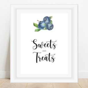 Blueberry - Süßigkeiten und Leckereien Babydusche Poster