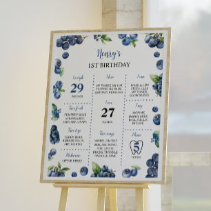 Blueberry Sweet 1. Geburtstag Party Milestone-Zeic Poster