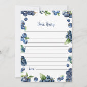 Blueberry Sweet Bitrhday Note Time Kapselkarte Dankeskarte (Vorderseite)