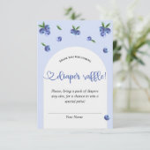 Blueberry Sweet Boy Babydusche Windelwanne Begleitkarte (Stehend Vorderseite)