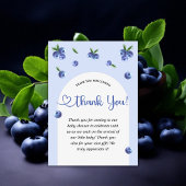 Blueberry Sweet Watercolor Boy Baby Dusche Dankeskarte