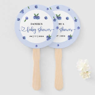 Blueberry Sweet Watercolor Boy Baby Dusche Fächer