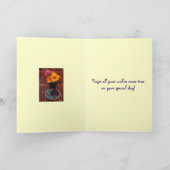 Blueberry Tart & Blume Geburtstag Karte (Innenseite)