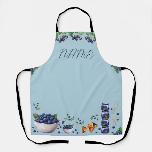 Blueberry-Thema überall in der Print-Schürze Schürze (Vorderseite)