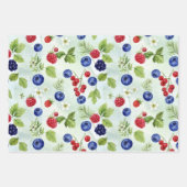 Blueberry Theme Assorted WrappingPaper Flat Sheets Geschenkpapier Set (Vorderseite)