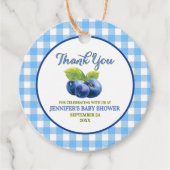 Blueberry Theme Baby Dusche Vielen Dank Geschenkanhänger (Vorderseite)