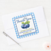 Blueberry Theme Baby Dusche Vielen Dank Quadratischer Aufkleber (Umschlag)