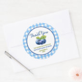 Blueberry Theme Baby Dusche Vielen Dank Runder Aufkleber (Umschlag)